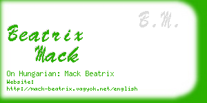 beatrix mack business card